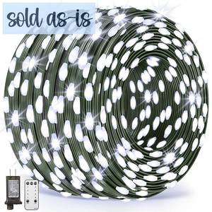 lot 29050 image: GUSODOR Outdoor Lights Strings 330FT 800 LED Waterproof 100M Christmas Lights Fairy Lights Wedding Lights Decorations Christmas Tree Yard Home Xmas(White)