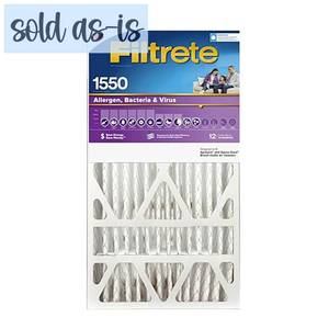 lot 39101 image: Filtrete 16x25x5, AC Furnace Air Filter, MPR 1550 DP, Healthy Living Ultra Allergen Deep Pleat, 1-Pack (Actual Dimensions 15.62x24.12x4.87)