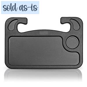 lot 39109 image: Car Steering Wheel Desk  Food Table for Car  Steering Wheel Tray for Constant Travelers, Fits Most Vehicles Steering Wheels (Black)