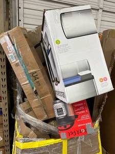 lot 99999 image: Mystery Pallet, Includes damaged products, returns, and items that did not sell at auction or were not picked up SOLD AS IS NO RETURNS