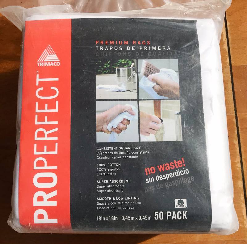 lot 6418 image: 50 Pack 100% Cotton Super Absorbent Premium Rags