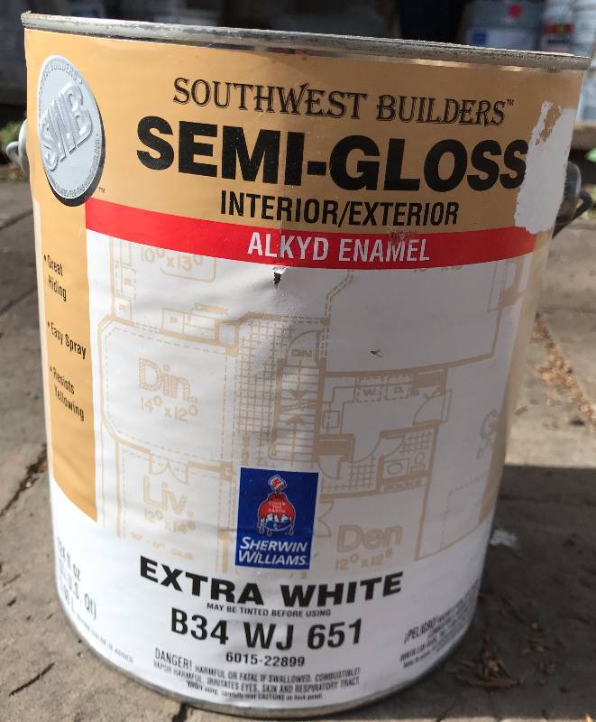 lot 6421 image: 1 Gal. Sherwin Williams Southwest Builders InteriorExterior Alkyd Enamel
