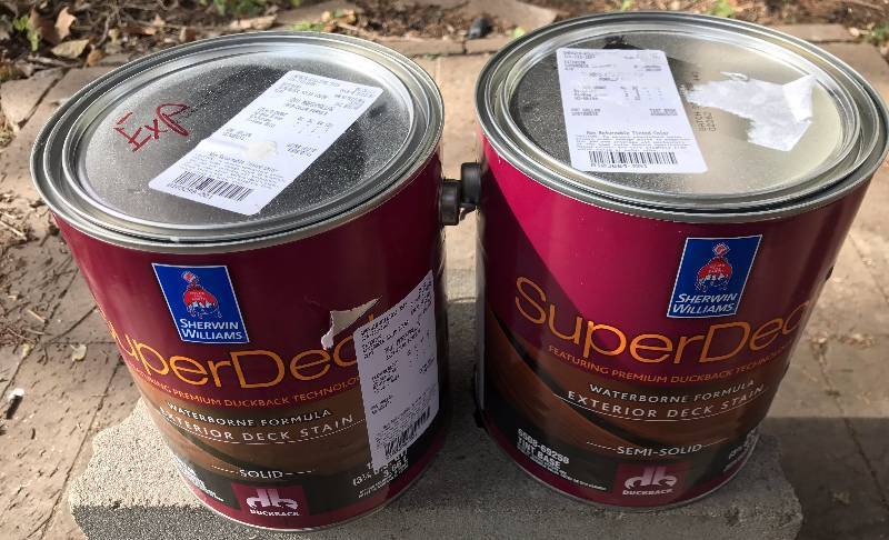 lot 6435 image: 2 Gal. Sherwin Williams SuperDeck WATERBORNE FORMULA Exterior Deck Stain