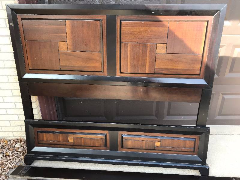 lot 6441 image: Nice Wood Bed Frame with Head and Foot Board