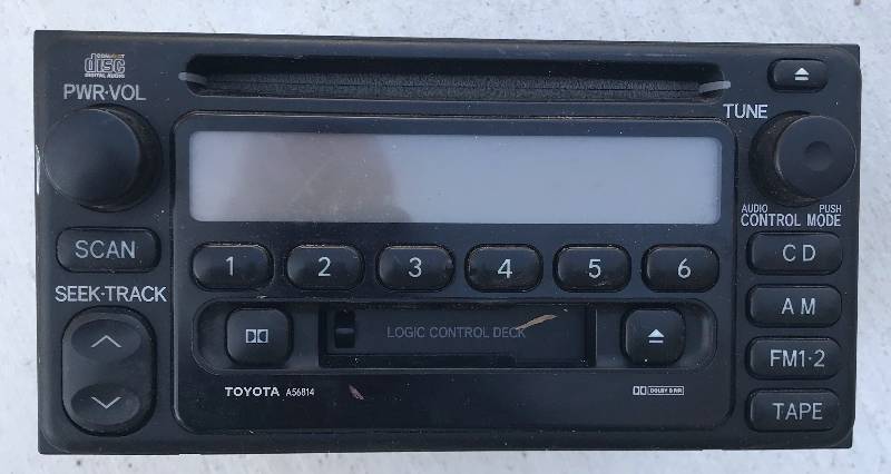 lot 6445 image: Toyota Stereo with Cassette and CD Player m#86120-2B680