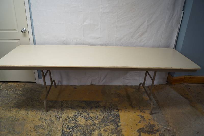 lot 2155 image: 96 Inch Folding Table- Very Sturdy