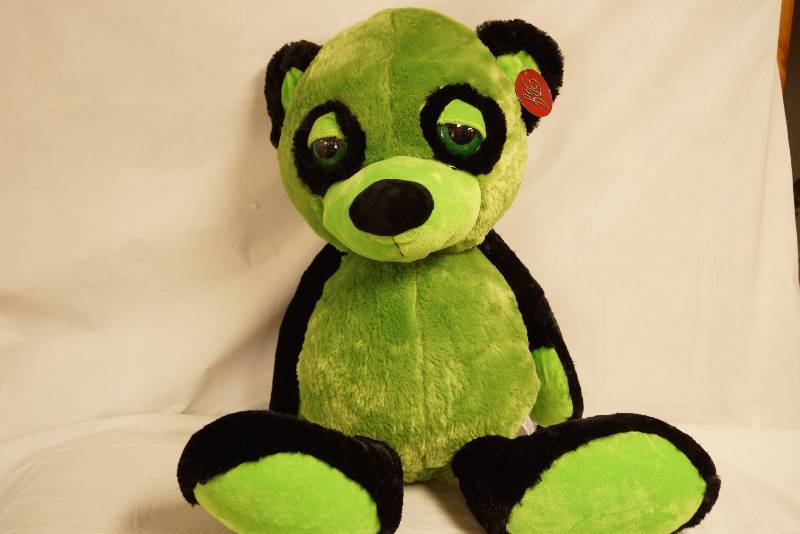 lot 2526 image: Large Green Stuffed Teddy Bear - NEW with tags Sleepy, Snuggle Bear