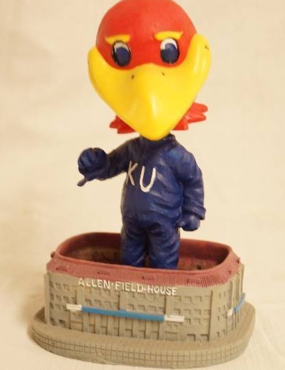 lot 2529 image: Officially Licensed KU Bobble Head in Allen Field House AWESOME Kansas University Jayhawk