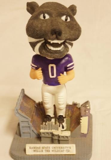 lot 2530 image: Officially Licensed Willie the Wildcat K-State Bobble Head AWESOME KSU