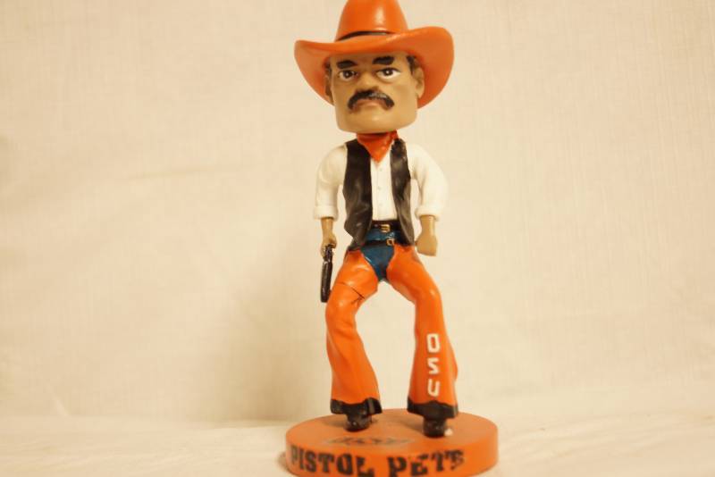 lot 2532 image: Officially Licensed OSU PISTOL PETE Bobble Head AWESOME Oklahoma State University