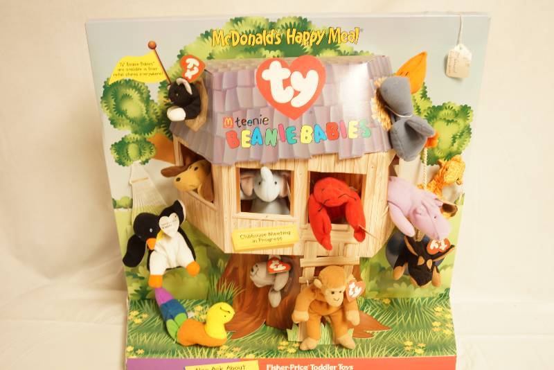 lot 2577 image: Original Vintage TY Teenie Beanie Babies McDonalds Happy Meal Toy Display - HTF - Rare w Beanie Babies - Excellent Condition