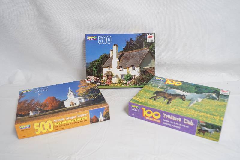 lot 2022 image: Set of 3 Assorted Puzzles- Never Been Open