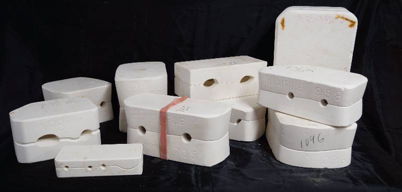 lot 2177 image: Lot of 10 Ceramic Pour Molds for Greenware - Butterflies, Ducks, Reindeer, Halloween and more See photos