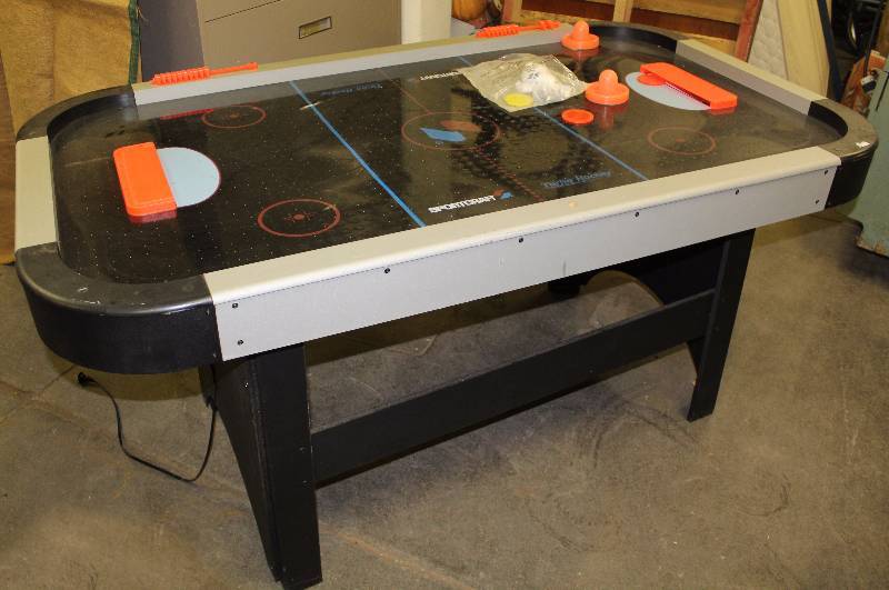 lot 2581 image: Air Hockey Table - WORKS W Pucks and Paddles - Family Fun