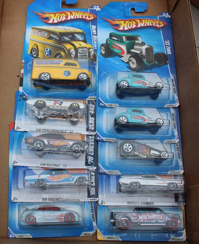 lot 3010 image: STOCKING STUFFER Lot of 10 Hot Wheels Toy Cars - NEW in the packages See photos for style  kind
