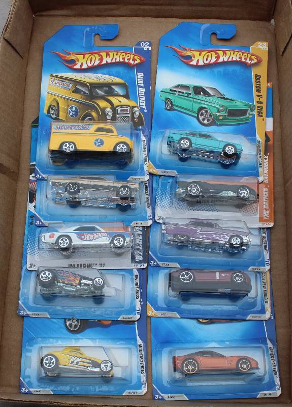 lot 3014 image: STOCKING STUFFER Lot of 10 Hot Wheels Toy Cars - NEW in the packages See photos for style  kind