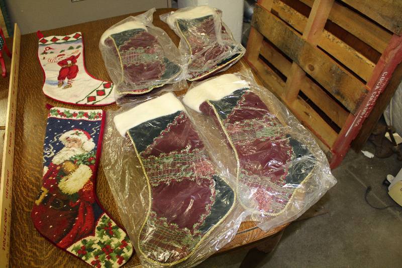 lot 3088 image: Lot of Six Nice Stockings for Christmas