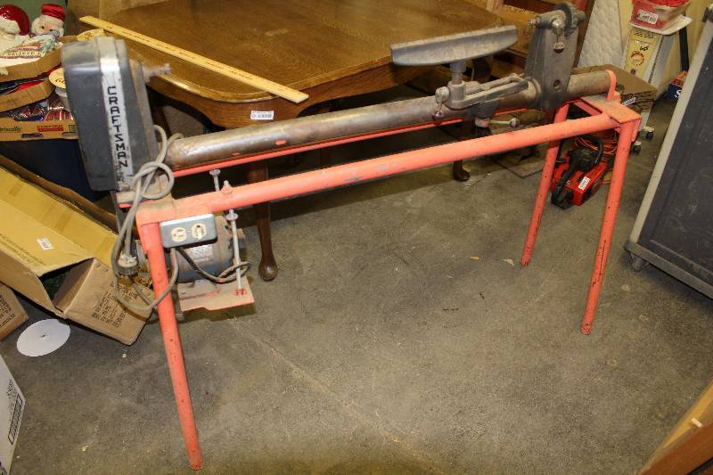 lot 3103 image: Craftsman Lathe on Stand - works