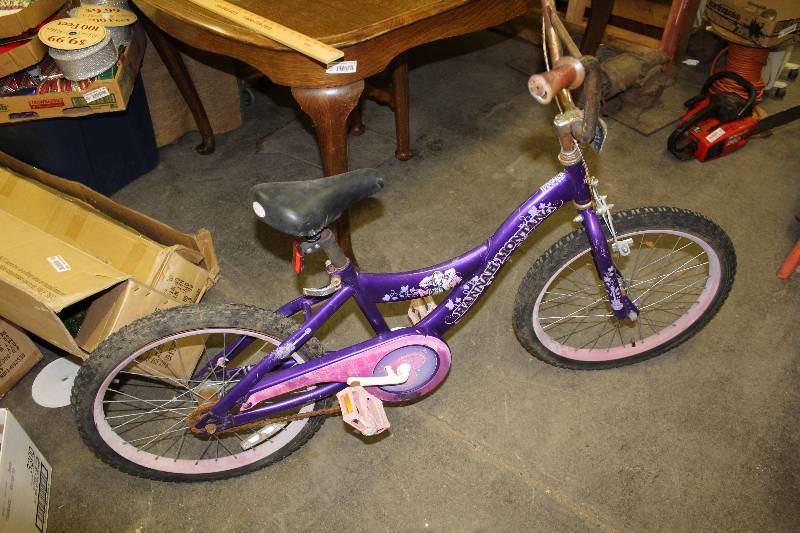 lot 3110 image: Hannah Montana Bicycle - back tire needs fixed
