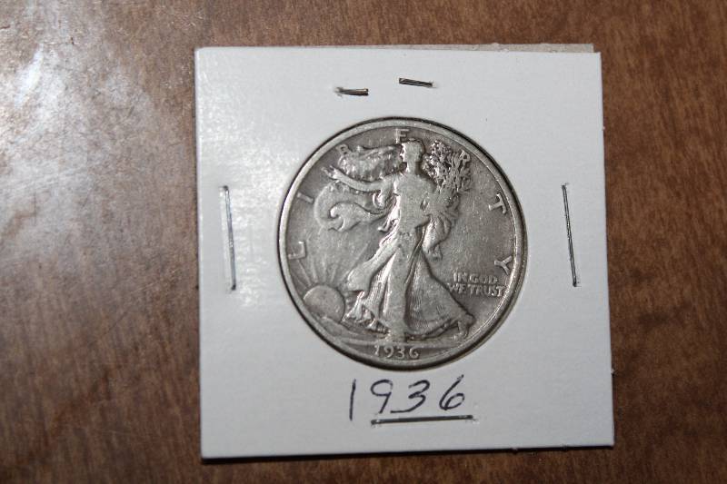 lot 3125 image: 1936 Walking Liberty Half Dollar Silver Coin