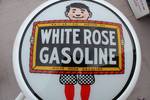 Gas Pump Globe - White Rose Gasoline