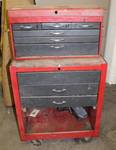 Red Toolbox on Casters w/ Contents Shown in Photo
