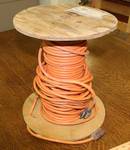 Orange Extension Cord - On Spool - Probably 100 feet!