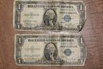Lot of 2-1935 One Dollar Silver Certificates - Blue Seal