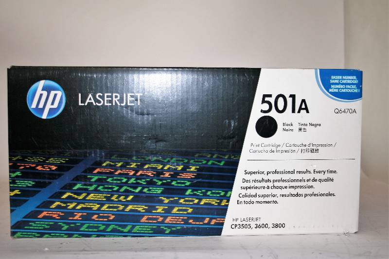 lot 341 image: HP LASERJET 501A Q6470A PRINT CARTRIDGE BLACK