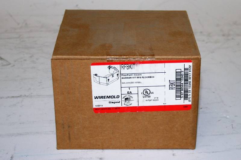 lot 366 image: WIREMOLD LEGRAND RFBKIT FLOORPORT COVERS BARRIER KIT RFB FLOORBOX GALVANIZED STEEL