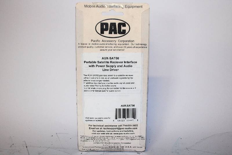 lot 384 image: PAC AUX-SAT56 PORTABLE SATELLITE RECIEVER INTERFACE WITH POWER SUPPLY AND AUDIO LINE DRIVER
