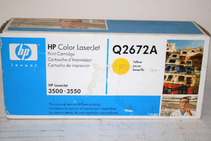 lot 432 image: HP COLOR LASERJET PRINT CARTRIDGE Q2672A YELLOW
