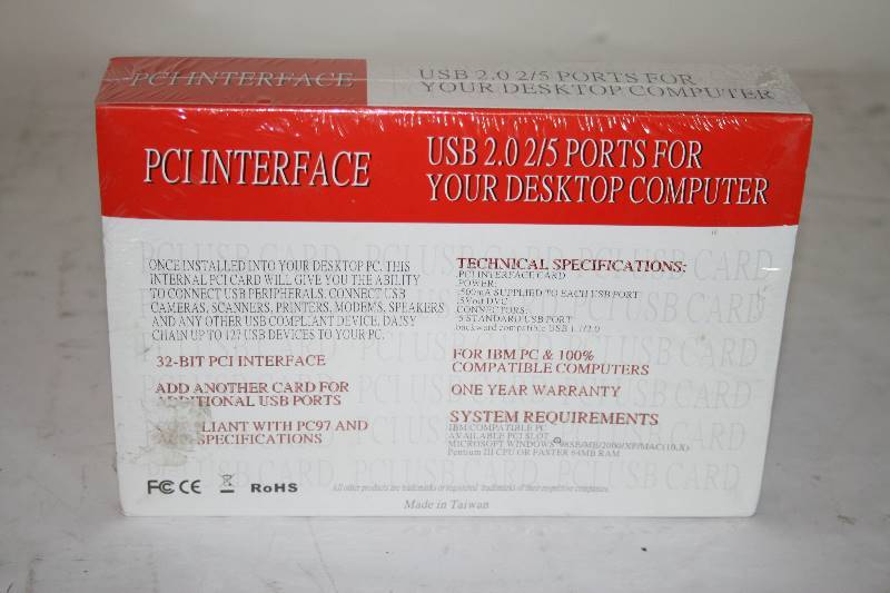 lot 485 image: WISE LAND 2 PORT USB 2.0 PCI CARD