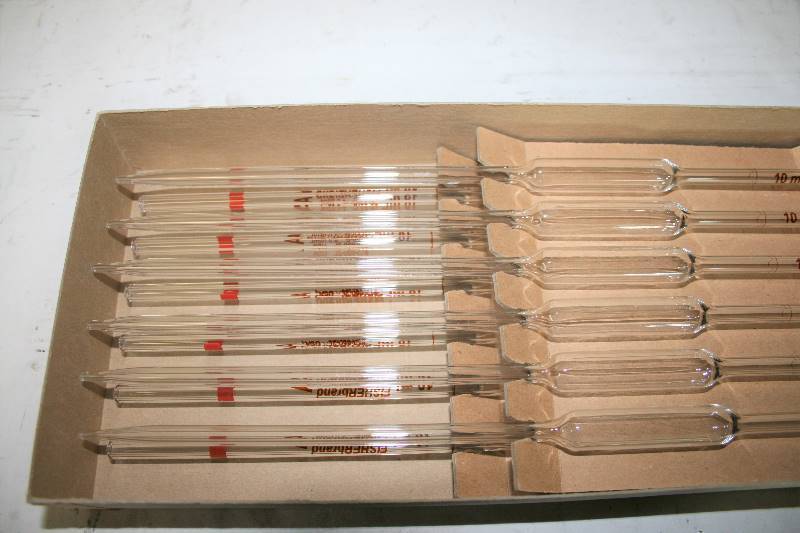 lot 505 image: FISHERBRAND 10 ML CLASS A VOLUMETRIC PIPETS