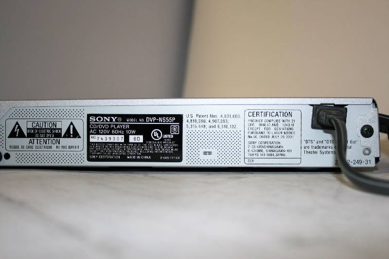 lot 528 image: SONY CDPLAYER DVP-NS55P