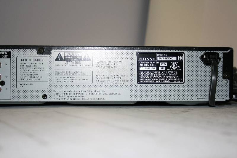 lot 535 image: SONY CDDVD PLAYER DVP-NS300