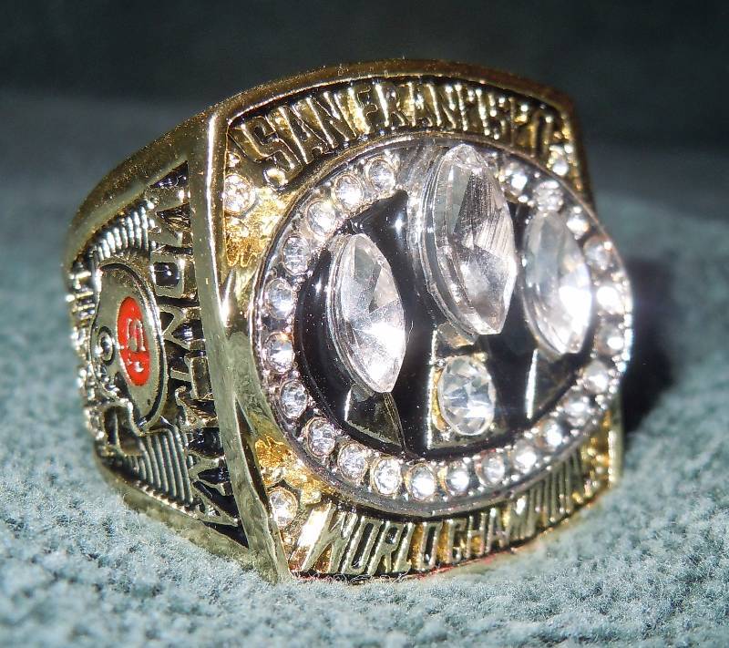 lot 201 image: Replica World Championship Ring Size 12 San Francisco 49ers