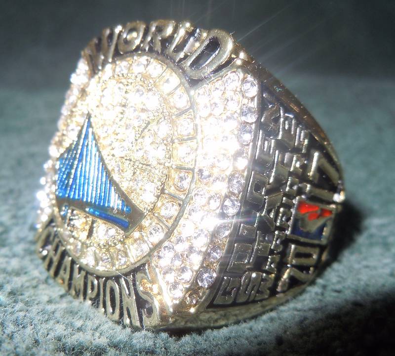 lot 212 image: Replica World Championship Ring Size 12 Golden State Warriors