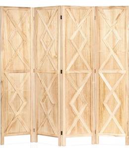 lot 12328 image: $$$ $130 Wnutrees 4 Panel Wood Room Divider,Rustic Folding Privacy Screens Room Divider, Farmhouse Freestanding Partition Wall dividers Screen,Temporary Wall for Home Restaurant Bedroom (Natural) $$$