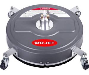 lot 12339 image: $$$ $100 WOJET 18-Inch Pressure Washer Surface Cleaner with High Pressure Nozzles to Clean a Driveway, Garage Floor, Patio, Deck, Sidewalk, 4500 PSI,18 Inch Disc PA7607 $$$