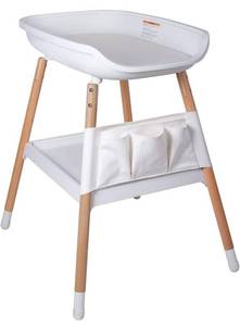 lot 12346 image: $$$ $180 Beberoad Love Baby Changing Table Diaper Changing Table with Changing Pad Adjustable Height Changing Table with Nursery Organizer and Large Storage Rack for Newborn Baby and Infant (White) $$$