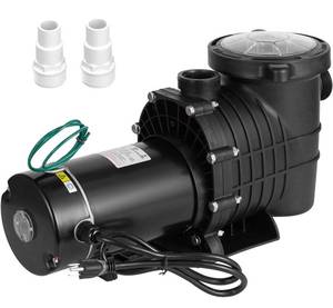 lot 12354 image: $$$ $170 TOPDEEP 1.5 HP Pool Pump Inground, Self Primming pool pump above ground, Single Speed Swimming pool pumps Dual voltage with Strainer Basket & 2Pcs 1-12NPT Connectors $$$