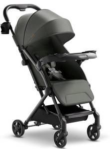 lot 12364 image: $$$ $230 Mompush Lithe V2 Lightweight Stroller  Snack Tray, Ultra-Compact Fold & Airplane Ready Travel Stroller, Near Flat Recline Seat, Cup Holder, Raincover $$$