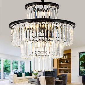 lot 12370 image: $$$ $270 lighceac 23 14-Light Modern Crystal Chandelier Light Fixtures 4-Tier Black Luxury Chandeliers for Dining Room Round Hanging Pendant Lighting for Living Room Kitchen Entryway Bedroom $$$