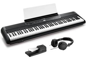 lot 12375 image: $$$ $460 Donner SE-1 88 Key Digital Piano with Graded Hammer Action Weighted Keys, Record, Bluetooth, 4 Reverb, LCD Screen, MIDI INOUT, MP3, 88 Key Weighted Keyboard Piano Bundle with Headphone, Sustain Pedal $$$