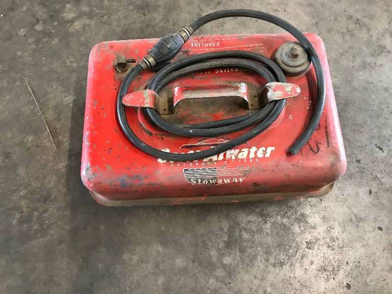 lot 104A image: METAL BOAT GAS TANK