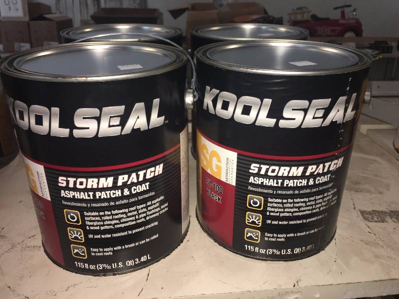 lot 169 image: 4 GAL KOOLSEAL STORM PATCH ASPHALT PATCH AND COAT