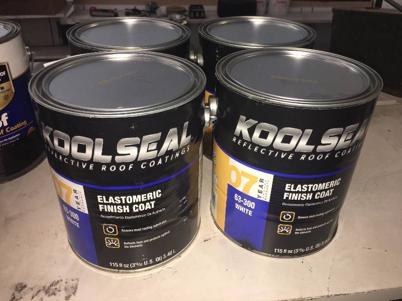 lot 172 image: 4 GALLONS OF KOOLSEAL REFLECTIVE ROOF COATING FINISH COAT