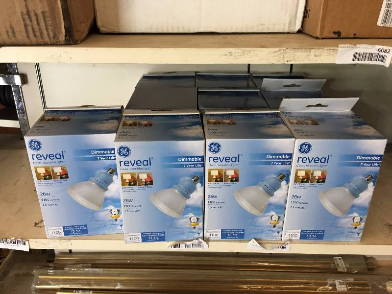 lot 123 image: 10 QTY GE REVEAL DIMMABLE LIGHT BULBS