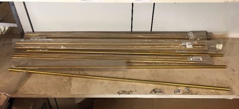 lot 124 image: 24 QTY K&S 1932 X .014 X 36 BRASS TUBES